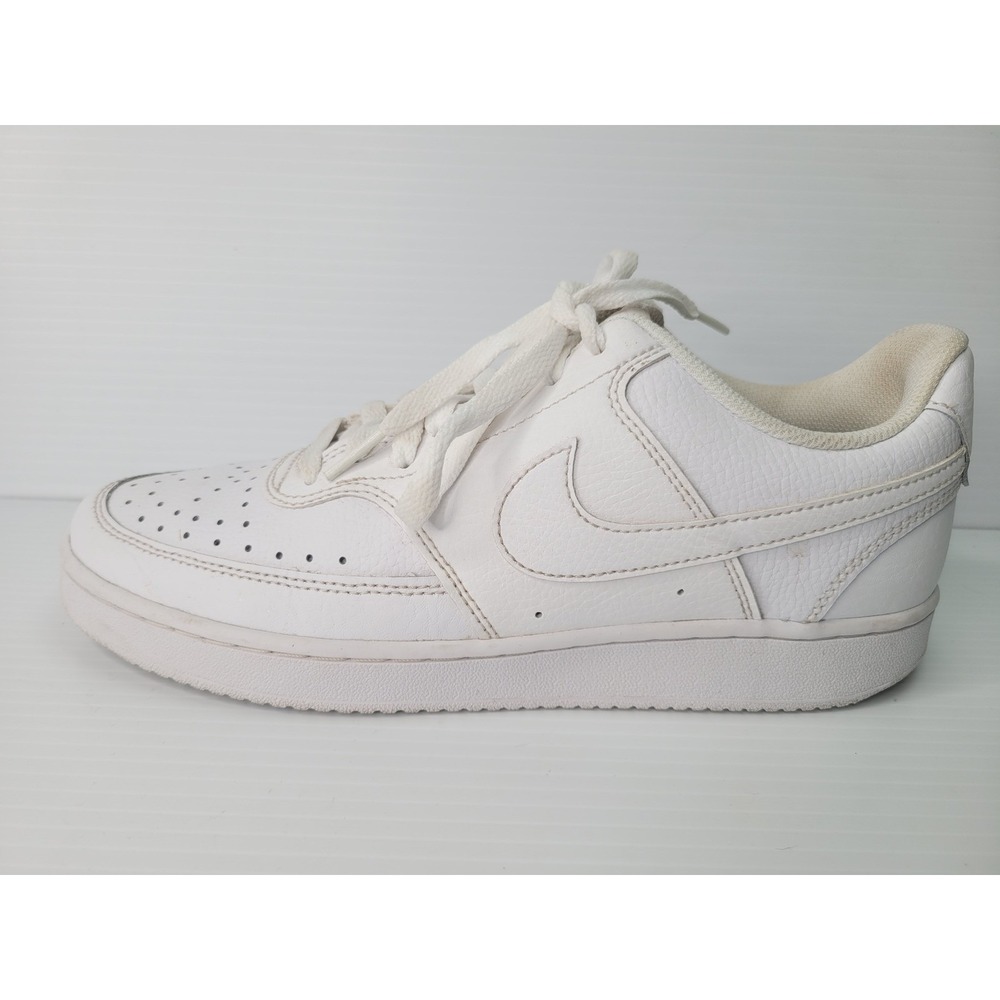 Nike Court Vision Low Mens 9 White CD5434-100 Classic Basketball Sneakers - Picture 7 of 9